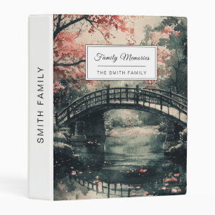 Cherry Blossom Bridge Sumi-E Landscape (1) Mini Binder