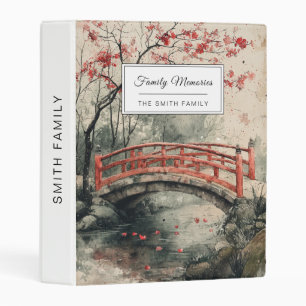 Cherry Blossom Bridge Sumi-E Landscape (2) Mini Binder