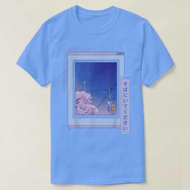 Cherry Blossom Browser Sakura Cute Anime Vaporwave T-Shirt (Design Front)