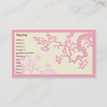 Cherry Blossom - Business Business Card by ZazzleProfileCards at Zazzle