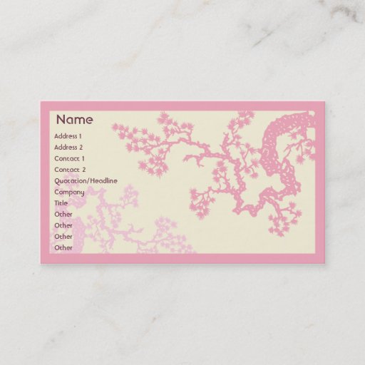 Customizable Cherry Blossom - Business Business Card Templates