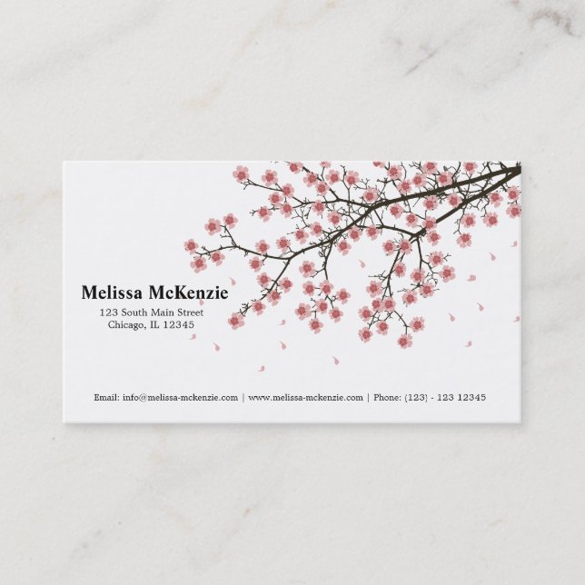 Cherry Blossom Business Card (Front)