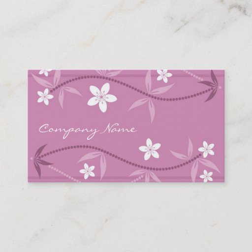 Customizable Cherry Blossom Business Card