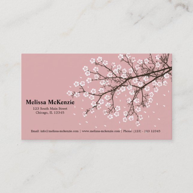 Cherry Blossom Business Card (Front)