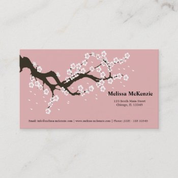 Cherry Blossom Business Card by graphicdesign at Zazzle