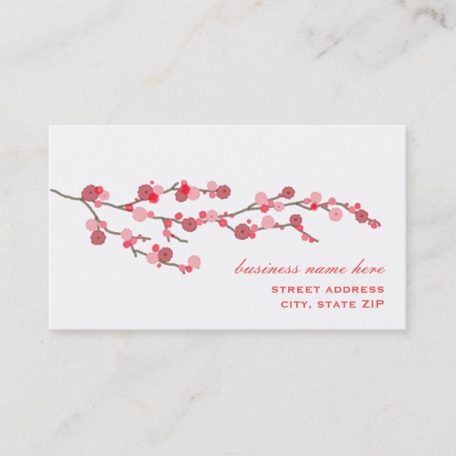 Cherry Blossom Business Cards (Front)