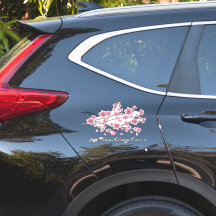 Cherry Blossom  Business  Name  Script Car Decal