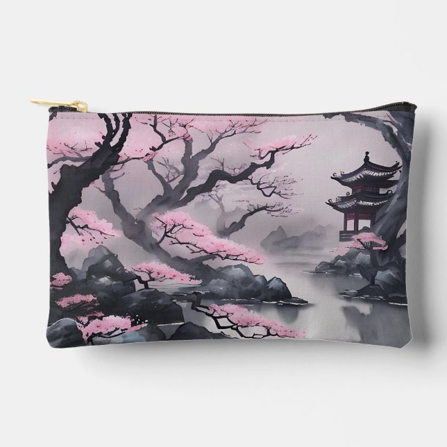 Cherry Blossom By The River Accessory Pouch (Front)