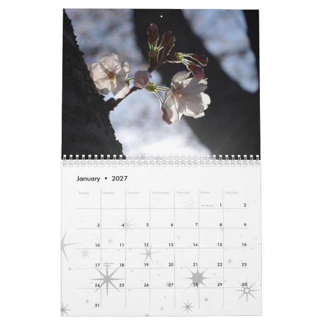 Cherry Blossom Calendar 2015 (Jan 2027)