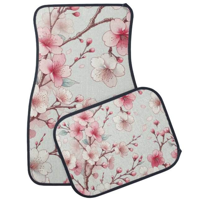 Cherry Blossom Car Floor Mat (Set)