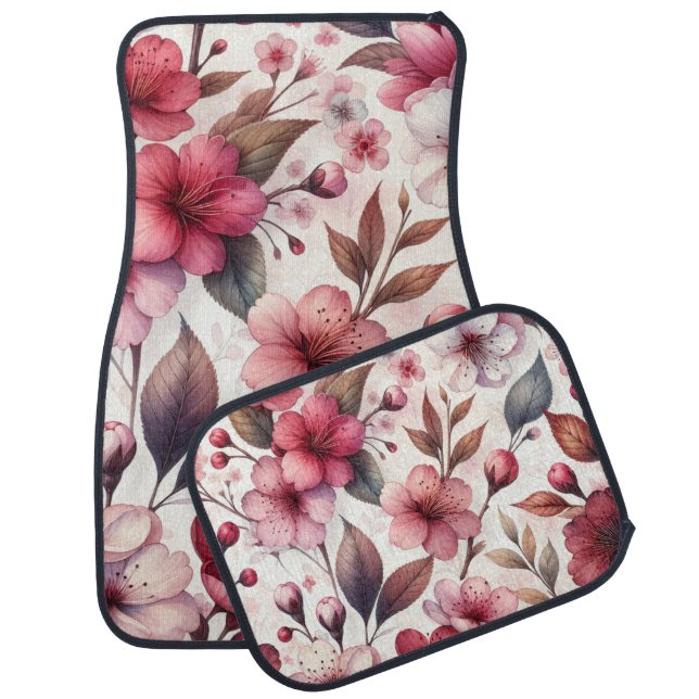 Cherry Blossom Car Floor Mat (Set)