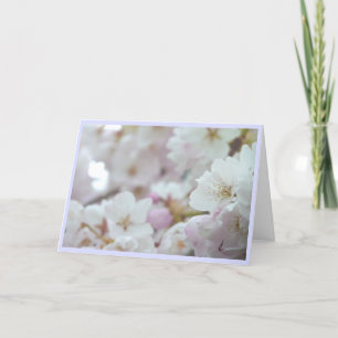 Cherry Blossom Card White Blossom Card Personalize