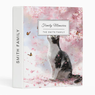 Cherry Blossom Cat and Butterflies (1) Mini Binder