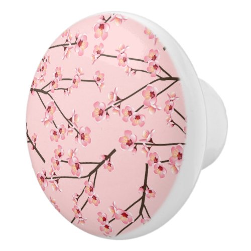 Cherry Blossom Ceramic Knob