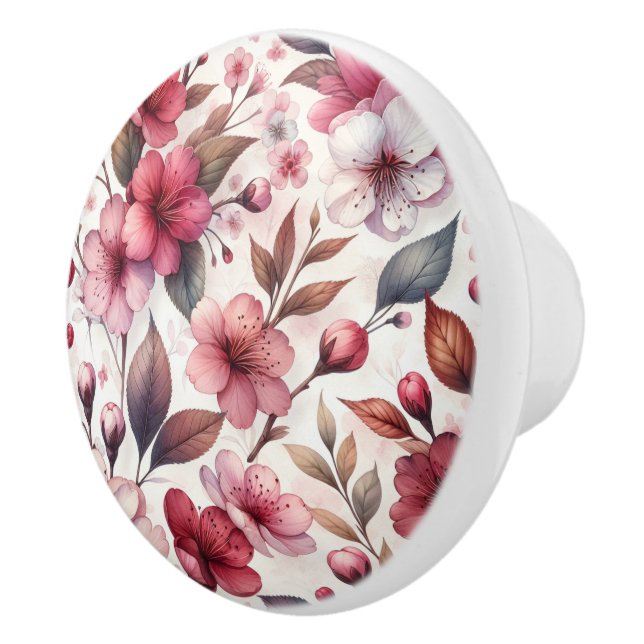 Cherry Blossom Ceramic Knob (Right)