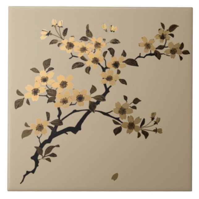 Cherry Blossom Ceramic Tile (Front)