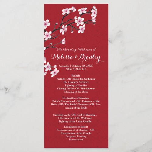 Cherry Blossom    ceremony Program