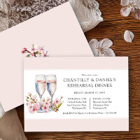 Cherry Blossom Champagne Wedding Rehearsal Dinner