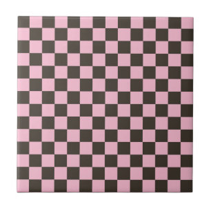 Cherry blossom checkered board pattern ceramic tile