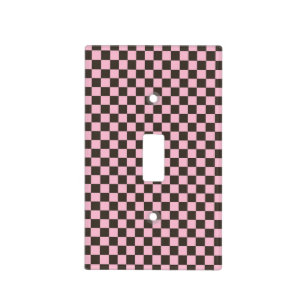 Cherry blossom checkered board pattern light switch cover