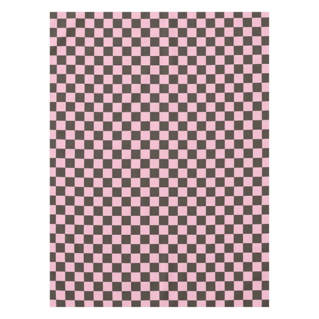 Cherry blossom checkered board pattern tablecloth (Front)