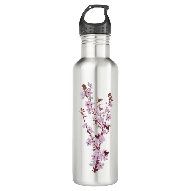 Cherry Blossom Cherry Tree 2 Stainless Steel Water Bottle (Front)