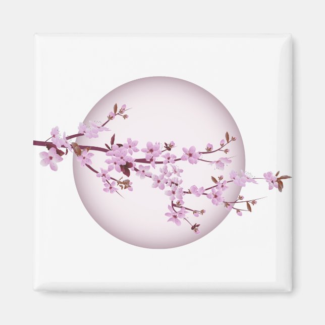 Cherry Blossom Cherry Tree Japanese Japan Sakura Magnet (Front)