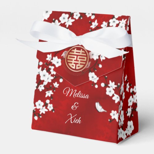 Cherry Blossom Chinese Tea Ceremony Favor Boxes