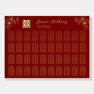 Cherry blossom Chinese wedding 40 tables seating Foam Board