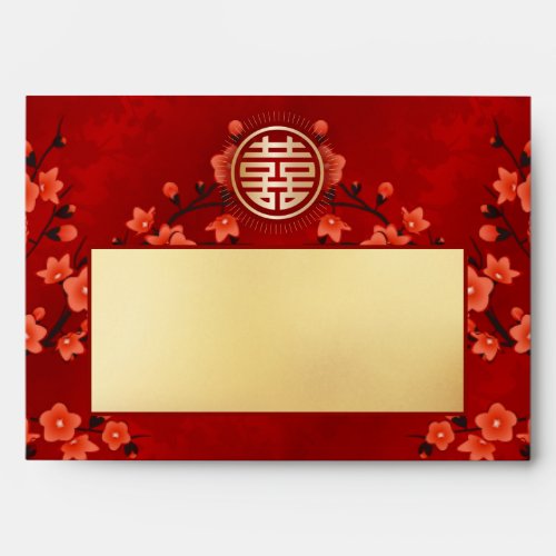 Cherry Blossom Chinese Wedding Gold Red  Envelope
