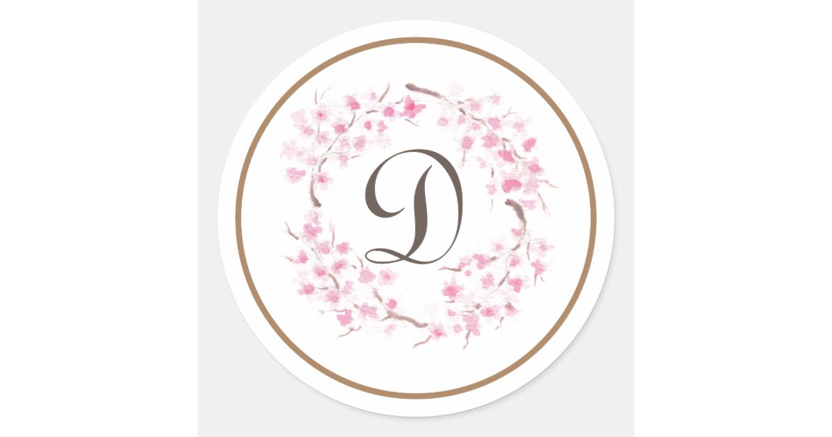 Cherry Blossom Classic Round Sticker | Zazzle
