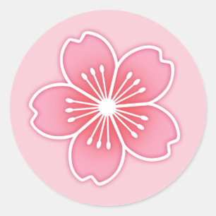 Cherry Blossom Classic Round Sticker