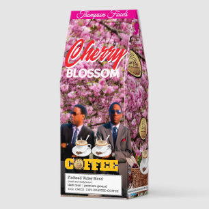 CHERRY BLOSSOM Coffee, 12oz Bag, Dark Roast, Flath Roasted Coffee