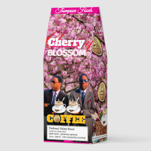 CHERRY BLOSSOM Coffee, 12oz Bag, Dark Roast, Flath Roasted Coffee