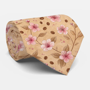 Cherry Blossom Coffee Cozy Pattern (5) Neck Tie