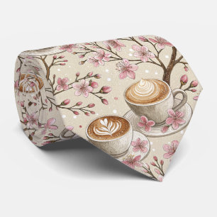 Cherry Blossom Coffee Cozy Pattern (6) Neck Tie