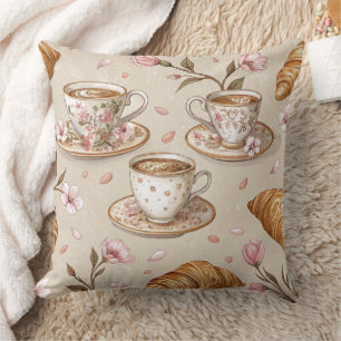 Cherry Blossom Coffee Cozy Pattern (9) Throw Pillow
