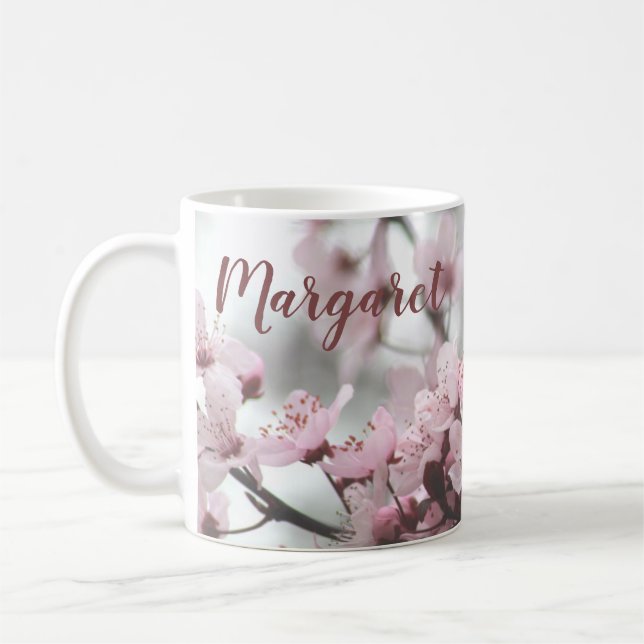 Cherry Blossom Coffee Mug Personalized (Left)