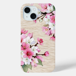 Cherry Blossom Colored Washi Paper Sheet - Japanes iPhone 15 Case
