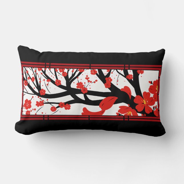Cherry Blossom Comfort Lumbar Pillow (Front)