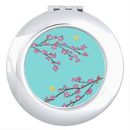 Cherry Blossom Compact Mirror