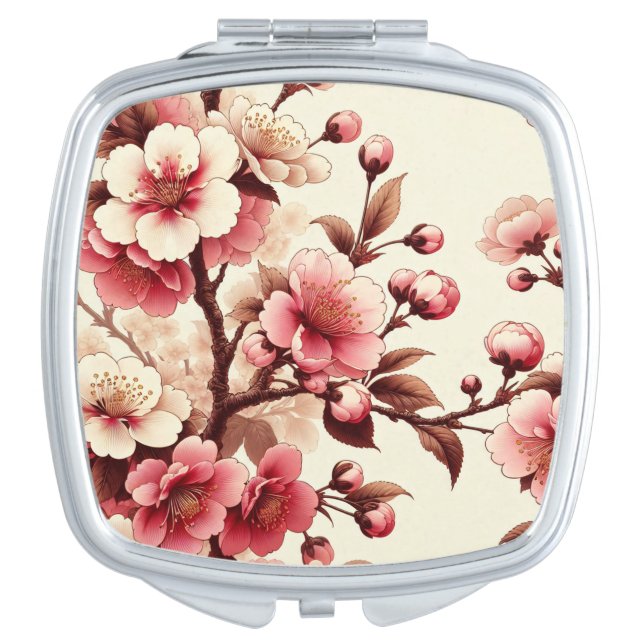 Cherry Blossom Compact Mirror (Front)