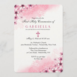 Cherry Blossom Corner Invitation