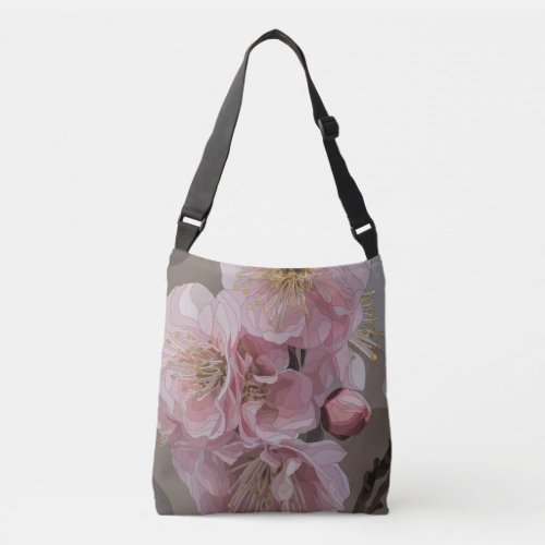 Cherry blossom _ crossbody tote 