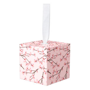 Cherry Blossom Cube Ornament