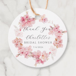 Cherry Blossom Delight Bridal Shower Favor Tags