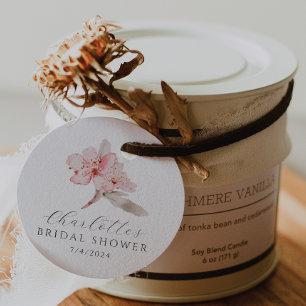 Cherry Blossom Delight Bridal Shower Favor Tags