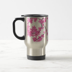 Cherry Blossom Design Travel Beverage Mug