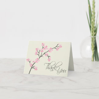 Cherry Blossom Designer Thank You Card 2 (pink)
