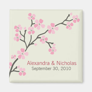 Cherry Blossom Designer Wedding Favor 2 (pink) Magnet